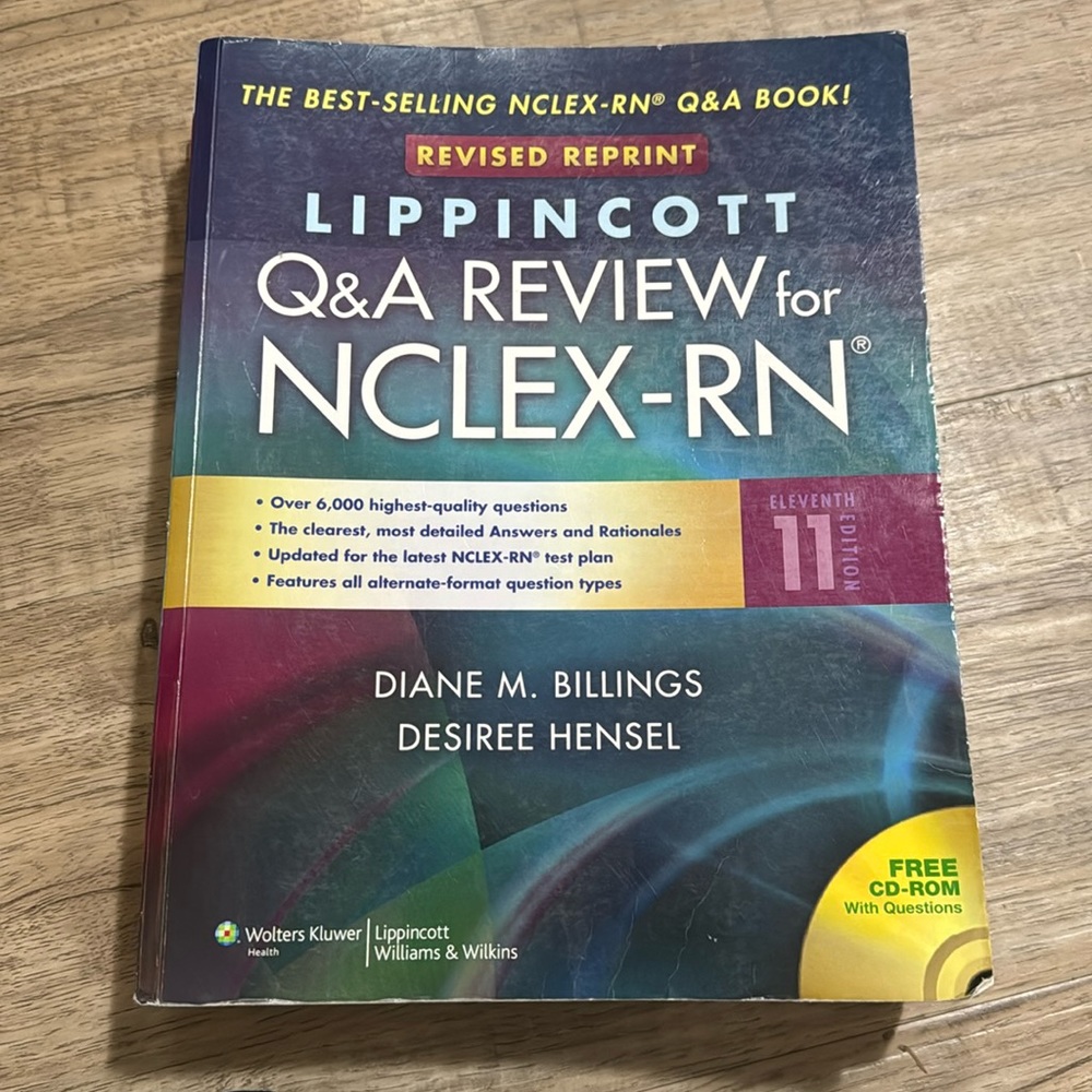 Lippincott Q & A Review for NCLEX-RN used but clean, no writings.